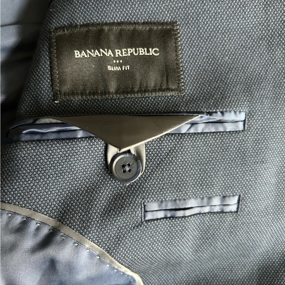 Men’s Navy Banana Republic Sport Coat Blazer Suit Jacket size 36R - Picture 5 of 10